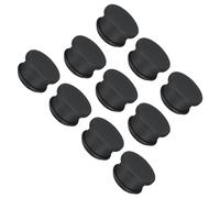 QUARKZMAN Bouchon de Trou en Silicone à Verrouillage à Pression 16mm de Diamètre Joint de Panneau pour Panneau Affleurant Bouchon Caoutchouc Rond pour Cloisons de Cuisine, Noir, 10 Pcs