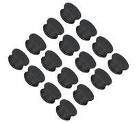 QUARKZMAN Bouchon de Trou en Silicone à Verrouillage à Pression 16mm de Diamètre Joint de Panneau pour Panneau Affleurant Bouchon Caoutchouc Rond pour Cloisons de Cuisine, Noir, 16 Pcs