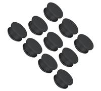 QUARKZMAN Bouchon de Trou en Silicone à Verrouillage à Pression 17mm de Diamètre Joint de Panneau pour Panneau Affleurant Bouchon Caoutchouc Rond pour Cloisons de Cuisine, Noir, 10 Pcs