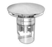 QUARKZMAN Bouchon D'Évier De Salle De Bains À Relèvement avec Joint D'Étanchéité Filtre De Vidange D'Évier À Relèvement avec Panier Filtre ABS Capteur De Cheveux 1.2"-1.6" De 2.8", Argenté