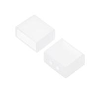 QUARKZMAN Bouchon Silicone, Tube Extrémité Capuchon Couvercle pour 3528 8mm Large LED Bande, 2 Trou Type Aucun Trou Type, Blanc 1 Ensemble
