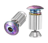 QUARKZMAN Bouchons De Guidon En Aluminium Pour Velo Caps De Fin De Guidon 18-20mm Reglage Verrouillage A Expansion Avec Vis Pour MTB Route BMX Fixed Gear Bike, Multicolor