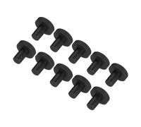 QUARKZMAN Bouchons en Caoutchouc Solide Dia Montage 4 mm Noir Od 9 mm 30Pcs