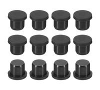 QUARKZMAN Bouchons Souples et Flexibles en Caoutchouc de Silicone pour 10-10,5mm Trou Noir 12 Pièces