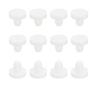 QUARKZMAN Bouchons Souples et Flexibles en Caoutchouc de Silicone pour 5,5-6mm Trou Blanc 12 Pièces
