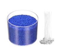 QUARKZMAN Bougies En Sable Perlé Avec 20 Mèches 7Oz / 200g Perles De Bougie Kit De Recharge En Poudre De Sable De Cire Pour Thanksgiving Noël Mariage Fête DIY Artisanat À La Maison.
