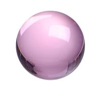 QUARKZMAN Boule Cristal Ronde, 70mm / 2.8" Sphère Solide Verre Décorative Boule Cristal Décoration D'intérieur Ornement Artisanat Feng Shui Divination Prédiction Fontaine Décorative, Rose