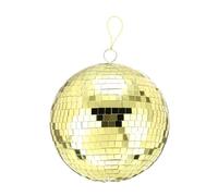 QUARKZMAN Boule Disco Boule Miroir 8 Pouce Boules Disco Suspendues Avec Anneau Et Corde Pour Soiree Danse Mariage Scene Festival Noel Club Decoration Maison, Gold