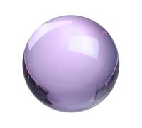 QUARKZMAN Boule Sphère Cristal Ronde60mm / 2.4" Verre Solide Sphère Décorative Boule Cristal Décoration Maison Ornement Artisanat Feng Shui Divination Prédiction Fontaine DécorationViolet