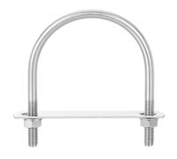 QUARKZMAN Boulons en U Ronds, 6 Ensembles 76mm(2.99") Largeur Intérieure 103mm Longueur M8 Boulon de Serrage en U en Acier Inoxydable 304 avec Écrous et Plaques, pour Remorque de Bateau