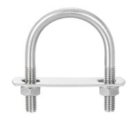QUARKZMAN Boulons en U Ronds, 8 Ensembles 42mm(1.65") Largeur Intérieure 69mm Longueur M8 Boulon de Serrage en U en Acier Inoxydable 304 avec Écrous et Plaques, pour Remorque de Bateau