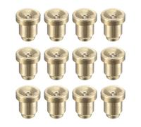QUARKZMAN Bouton-Poussoir en Laiton avec Flasque de Graissage à Bille de 6 mm pour Système de Lubrification 12 Pièces