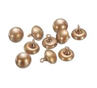 QUARKZMAN Boutons 16L Ronds Marron Faux Perles 10mm 3/8" Tige Dorée 10Pcs | Boutons Tige Métallique À Coudre Remplacement DIY Petit Bouton Pour Coudre Vêtements Robe De Mariée DIY Artisanat