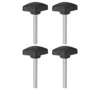 QUARKZMAN Boutons à Ailettes En T, M6X50mm Poignées En Plastique Noir 4Pcs
