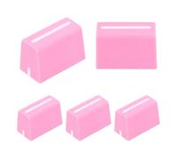 QUARKZMAN Boutons De Fader Universels, Coques De Fader De Mixeur Rose Potentiomètre À Glissière en Caoutchouc De Remplacement pour DJ Controller Mixer Console, Pack De 5