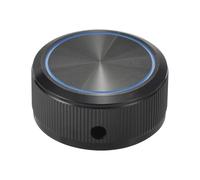 QUARKZMAN Boutons De Potentiometre En Aluminium 1/4"x1.5", Bouton De Volume A Tube Droit Pour Arbre Rond Pour Guitar Bass, Noir