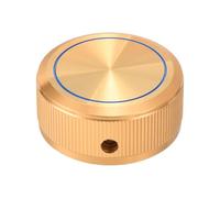 QUARKZMAN Boutons De Potentiometre En Aluminium 1/4"x1.5", Bouton De Volume A Tube Droit Pour Arbre Rond Pour Guitar Bass, Doré