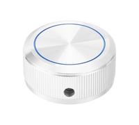 QUARKZMAN Boutons De Potentiometre En Aluminium 1/4"x1.5", Boutons De Controle De Volume A Tube Droit Pour Guitar Bass, Argenté