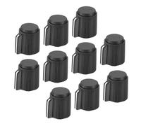 QUARKZMAN Boutons de potentiomètre en bakélite 13x15,5 mm pour contrôle de volume de guitare basse, audio avec trou de 6 mm et 10 vis de fixation, noir, ensemble de 10 Pcs.