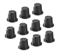 QUARKZMAN Boutons de potentiomètre en bakélite 24x20mm pour contrôle de volume de guitare basse, appareils électroménagers, avec trou de 6mm et 20 vis de fixation, noir, 10 Pcs.