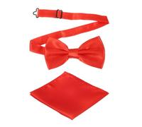 QUARKZMAN Bow Tie pour Men, Nœuds Papillon Réglables avec Pochette Couleur Unie Triple résilience Nœuds Papillon Pré-Noués Sets pour Wedding, Parties, Dinner, et Business (Dark Red)