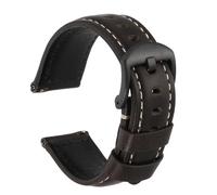 QUARKZMAN Bracelet De Montre 22mm Largeur Vintage Cuir Huilé Cire Bracelet De Montre À Libération Rapide Bande De Remplacement Pour Hommes Femmes Cadeaux, Noir-Gris