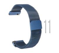 QUARKZMAN Bracelet De Monture En Maille Acier Inoxydable 18mm À Libération Rapide Bande De Remplacement Métal Ajustable Avec Boucle Magnétique Pour Men Women, Blue