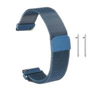 QUARKZMAN Bracelet De Monture En Maille En Acier Inoxydable 16mm À Libération Rapide Avec Boucle Magnétique Pour Hommes Femmes, Bleu