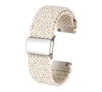 QUARKZMAN Bracelet De Monture En Nylon 20mm Bracelets De Remplacement À Libération Rapide Pour Hommes Et Femmes Avec Boucle Magnétique, Couleurs Blanches