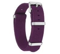 QUARKZMAN Bracelet De Monture En Nylon Élastique 18mm Unique Bande De Montre Française Étanche Remplacement Bracelet De Montre Avec Boucle En Argent Pour Hommes Femmes, Violet