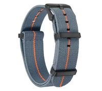 QUARKZMAN Bracelet De Monture En Nylon Élastique 20mm Bande De Montre Française D'une Pièce Étanche Remplacement De Bracelet De Montre Avec Boucle Noire Pour Hommes Femmes, Gris Foncé/Orange