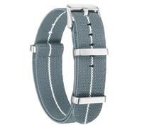 QUARKZMAN Bracelet De Monture En Nylon Élastique 20mm Bracelet De Montre Français D'une Pièce Étanche Bracelet De Remplacement Pour Montre Avec Boucle En Argent, Gris/Blanc