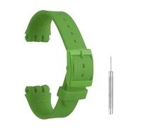 QUARKZMAN Bracelet De Monture En Silicone 19mm Largeur Montures De Remplacement Rapide En Silicone Souple Avec Boucle En Plastique Et Barrette En Acier Inoxydable Pour Hommes Femmes, Vert