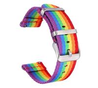 QUARKZMAN Bracelet De Monture Nylon 20mm Bracelets De Remplacement Rapide Pour Hommes Femmes Avec Boucle Argentée, Colorés (24mm)