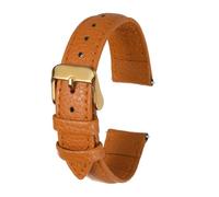 QUARKZMAN Bracelet Monture Cuir 19mm Vintage Texturé Rembourré Bracelet Monture Cuir Remplacement Bracelet Poignet Avec Boucle À Épingle En Acier Inoxydable Hommes Et
