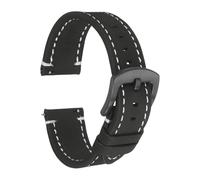 QUARKZMAN Bracelets De Monture En Cuir, Largeur mm Bracelet De Remplacement En Cuir De Vache À Libération Rapide Avec Boucle Noire Pour Hommes Femmes,
