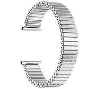 QUARKZMAN Bracelets De Monture Extensible 20mm Acier Inoxydable Argent | Bracelets De Remplacement Pour Monture Étirable, Motif Vague Pour Femmes Hommes