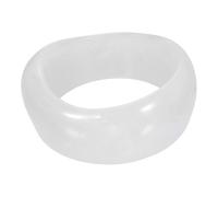 QUARKZMAN Bracelets En Acrylique Épais Pour Femmes, Bracelets Manchette Colorés Large Géométrique Épais Empilables Bracelets En Acétate Bijoux Tendance Irréguliers Cadeau, Blanc Texturé