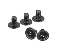 QUARKZMAN Bridé Bouton Tête Douille Capuchon Vis, 50pcs M5x8mm 304 Inox Acier Noir Oxyde Douille Entraînement Fixations Boulons, Entièrement Filetage Machine Vis