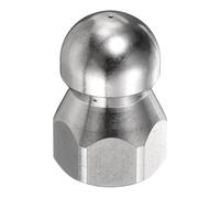 QUARKZMAN Buse De Nettoyage D'Egout Pour Karcher 3/8" NPT Orifice 5000 PSI Acier Inoxydable Drain Blaster Rotating Button Nose Fixe Nettoyage Jet D'Eau Pour Tuyau De Nettoyage D'Egout