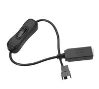 QUARKZMAN Câble Adaptateur D'Alimentation USB Vers 4 Broches PWM 12 Volts Pour Ventilateur, 30cm USB Vers 4 Broches Connecteur Pour Ventilateur De Boîtier Avec Interrupteur froid