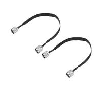 QUARKZMAN Câble Coaxial Plat De Passage Porte/Fenêtre Avec Connecteurs UHF Mâle À Mâle 0.98ft/30cm Cordon Plat Extension Pigtail Pour Antenne Routeur Lot De 2