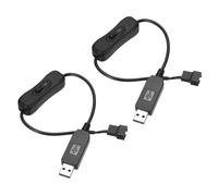 QUARKZMAN Câble D'Adaptateur D'Alimentation USB Vers 4 Broches PWM 12V Pour Ventilateur Avec Interrupteur, 30cm USB Vers 4 Broches Connecteur Pour Ventilateur De Boîtier froid