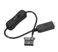 QUARKZMAN Câble D'Adaptateur D'Alimentation USB Vers 4 Pin- Port PWM 12V Pour Ventilateur, 30cm USB Vers 4 Pin Connecteur D'Adaptateur Pour Ventilateur De Boîtier Avec Interrupteur