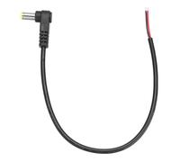 QUARKZMAN Câble d'Alimentation Remplacement 5,5 mm x 2,1 mm Angle Droit 90 Degrés DC Mâle Prise Jack vers Nu Connecteur Adaptateur de Cordon pour Caméra de Surveillance DC, 0,25m