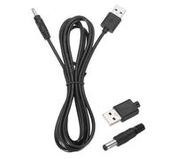 QUARKZMAN Câble d'alimentation USB vers DC 3A 5V 6.6ft/2m, Noir | Cordons d'alimentation DC 3.5mm x 1.35mm Jack Connecteur de charge Adaptateur Pour Ventilateur Appareil Photo