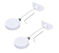 QUARKZMAN Câble de Sécurité Rétractable avec Serrure à Arc à Télécommande, avec Adhésif Double Face pour TV, DVD 2 Ensembles Blancs Longueur 35,43 Pouces