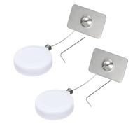 QUARKZMAN Câble de Sécurité Rétractable avec Serrure, Serrure Carrée à Télécommande, avec Adhésif Double Face pour TV, DVD, Câble de Matériel 2 Ensembles Blancs de 35,43" de Longueur