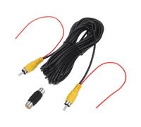 QUARKZMAN Câble D'Extension Vidéo RCA Pour Caméra De Recul De Voiture | 8m/26.24ft, Pour Camion Bus SUV, Mâle À Mâle, Avec Coupleur, Câble Vidéo RCA Pour Caméra De Recul