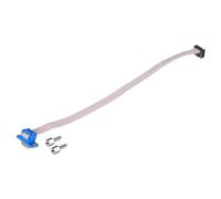 QUARKZMAN Câble Ruban Plat 10 Broches Gris Db9 Femelle Vers Fc-10P, Pas de 2,54 mm, Longueur de 30 cm, Câble de Port Série Db pour Ordinateur, Affichage Led, Dvd avec 2 Vis